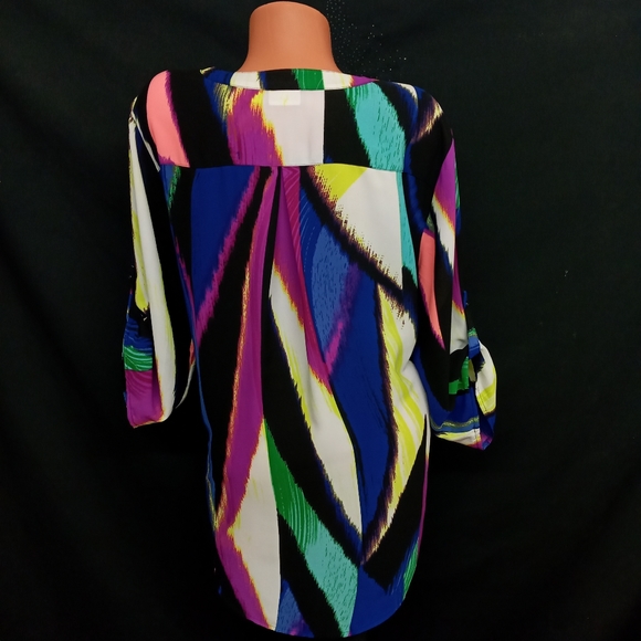 18/20W Cato WOMAN multi color abstract print Polyester plus size dressy top - Picture 3 of 10